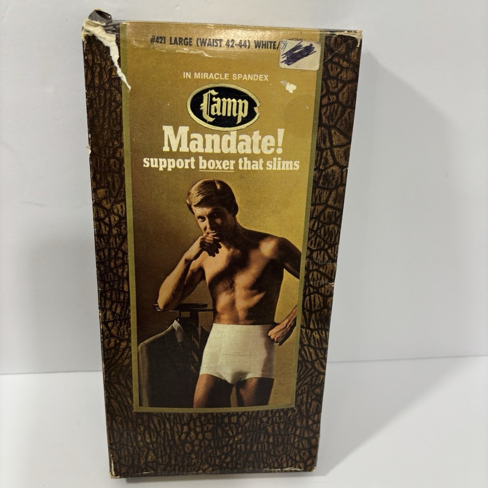 Vintage‎ MANDATE Men's Support Underwear Undershorts That Slim Size Large 42-44